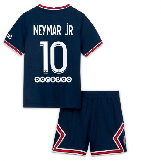 Camisola Paris Saint-Germain Neymar Jr 10 Criança Equipamento Primeiro 2021-2022 Manga Curta